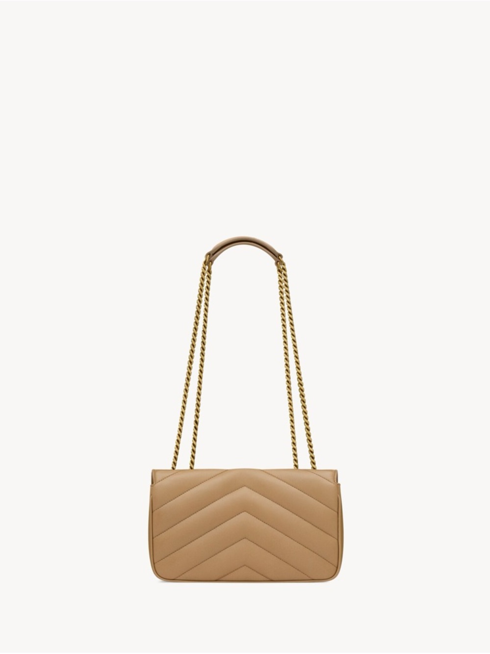 Saint Laurent Camel Quilted Leather Shoulder Bag with Gold Hardware - Picture 4 of 6